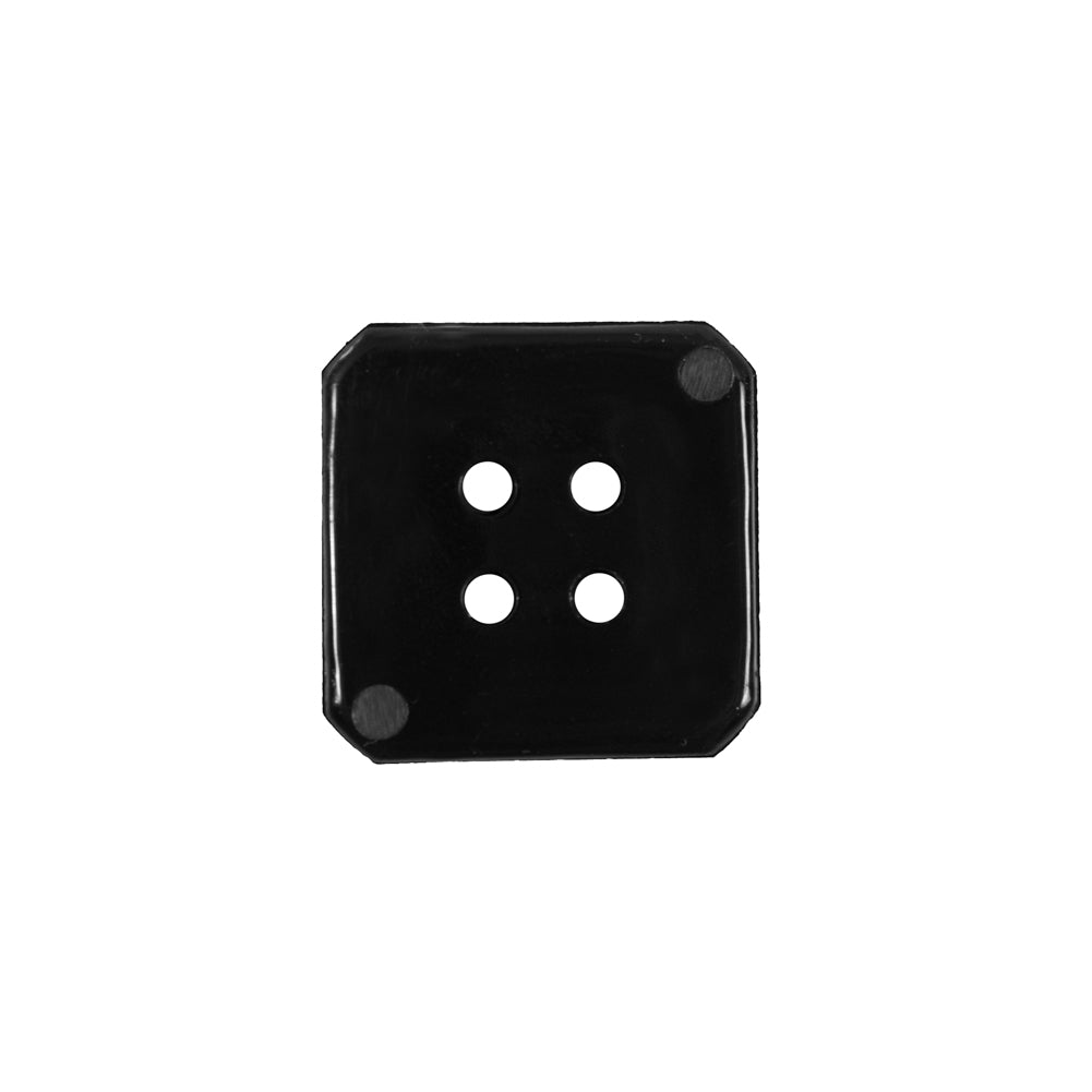 Black Square Bevel Cut Button - 24L/15mm - Detail