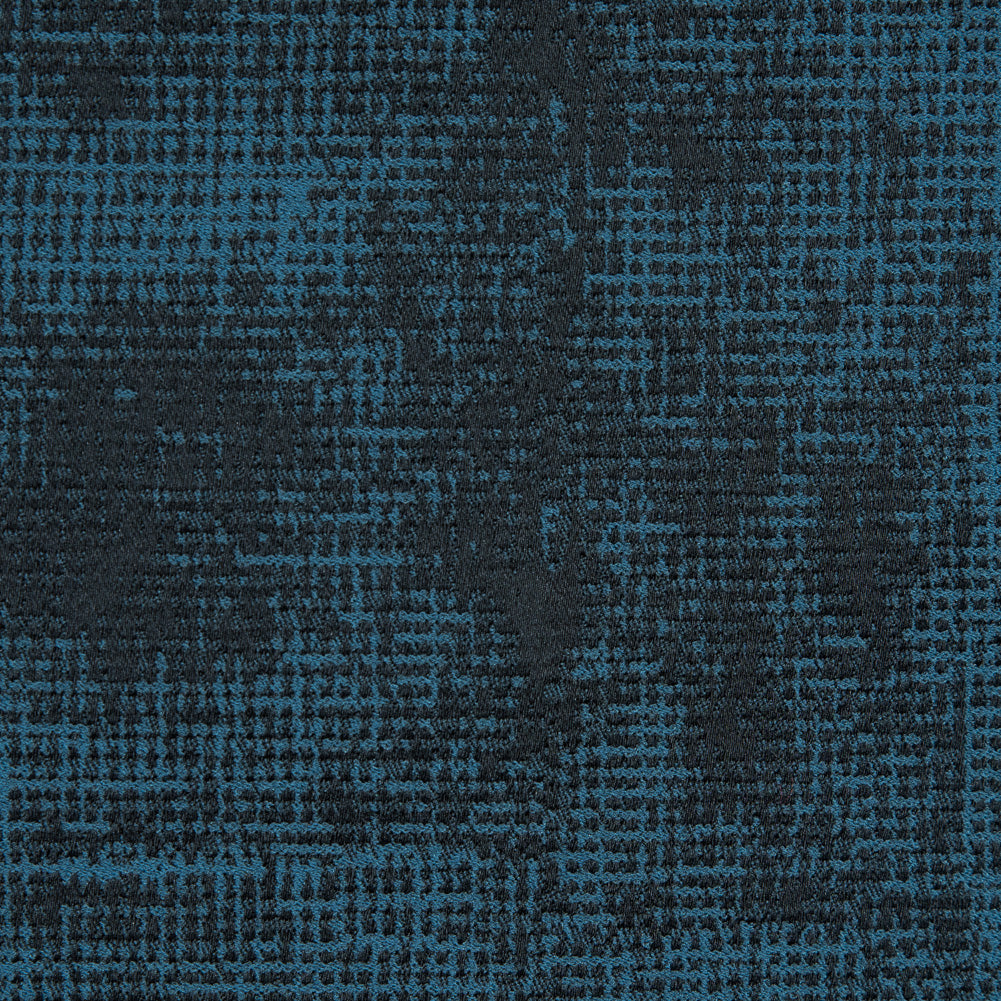 Jay Godfrey Blue Ashes and Black Abstract Stretch Jacquard Detail