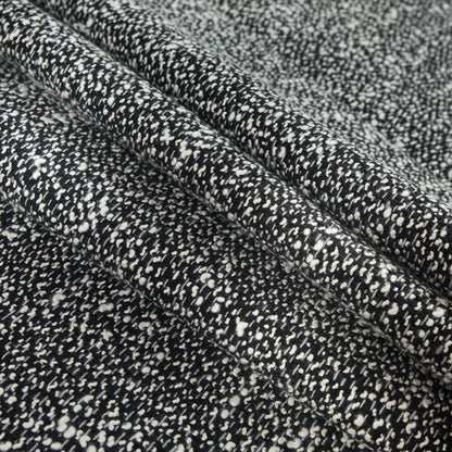 Jay Godfrey Black and White Cotton Tweed with Metallic Gold Inserts - Folded