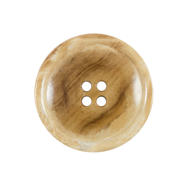 Beige 4-Hole Plastic Button - 40L/25.5mm