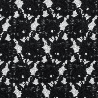 Jay Godfrey Black Floral Flocked Lace
