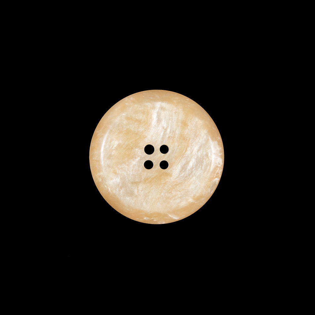 Beige Iridescent Plastic Button - 28L/18mm - Detail