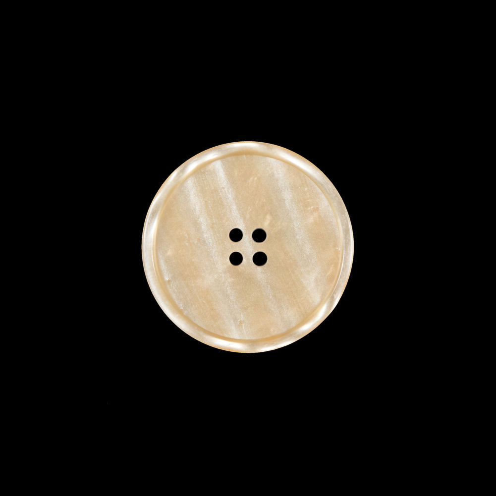 Beige Iridescent Plastic Button - 28L/18mm