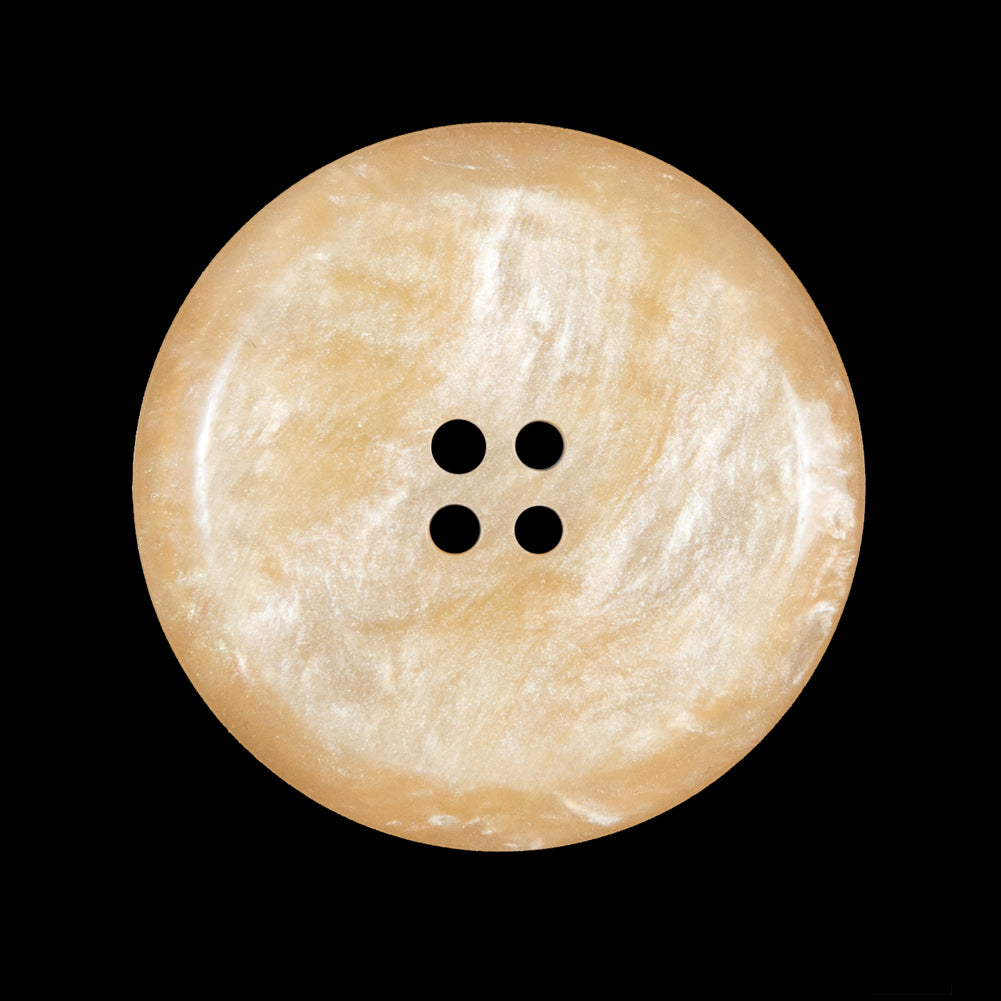 Beige Iridescent 4-Hole Plastic Button - 44L/28mm
