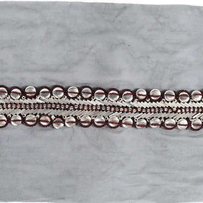 Fancy Beaded Metal Trim - 2.75" Detail