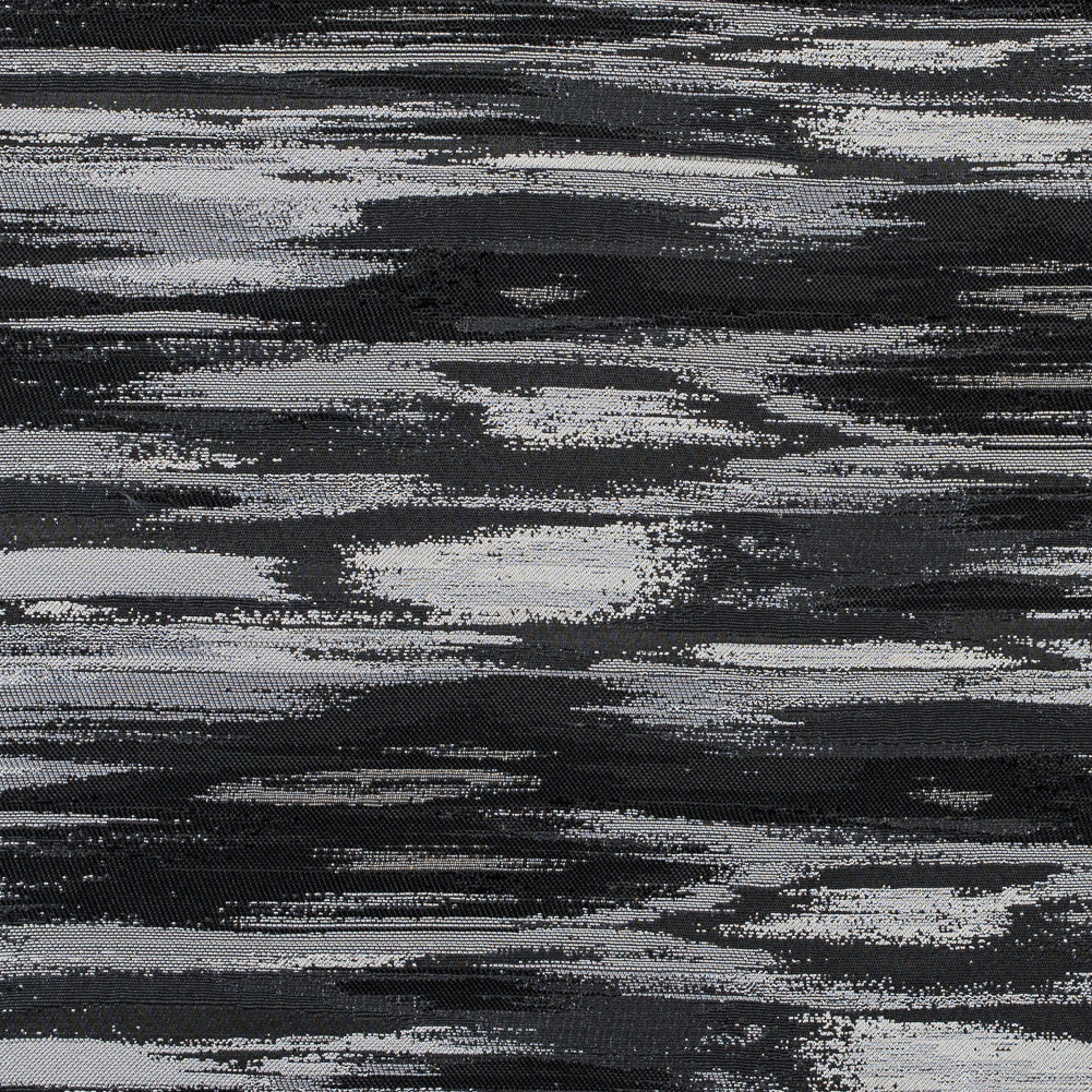 White Sand and Black Abstract Jacquard Folded