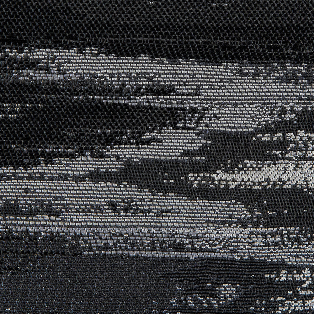 White Sand and Black Abstract Jacquard Detail