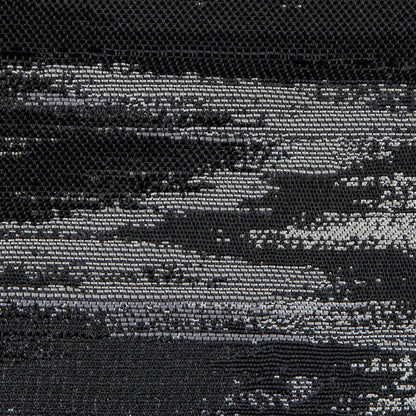 White Sand and Black Abstract Jacquard Detail