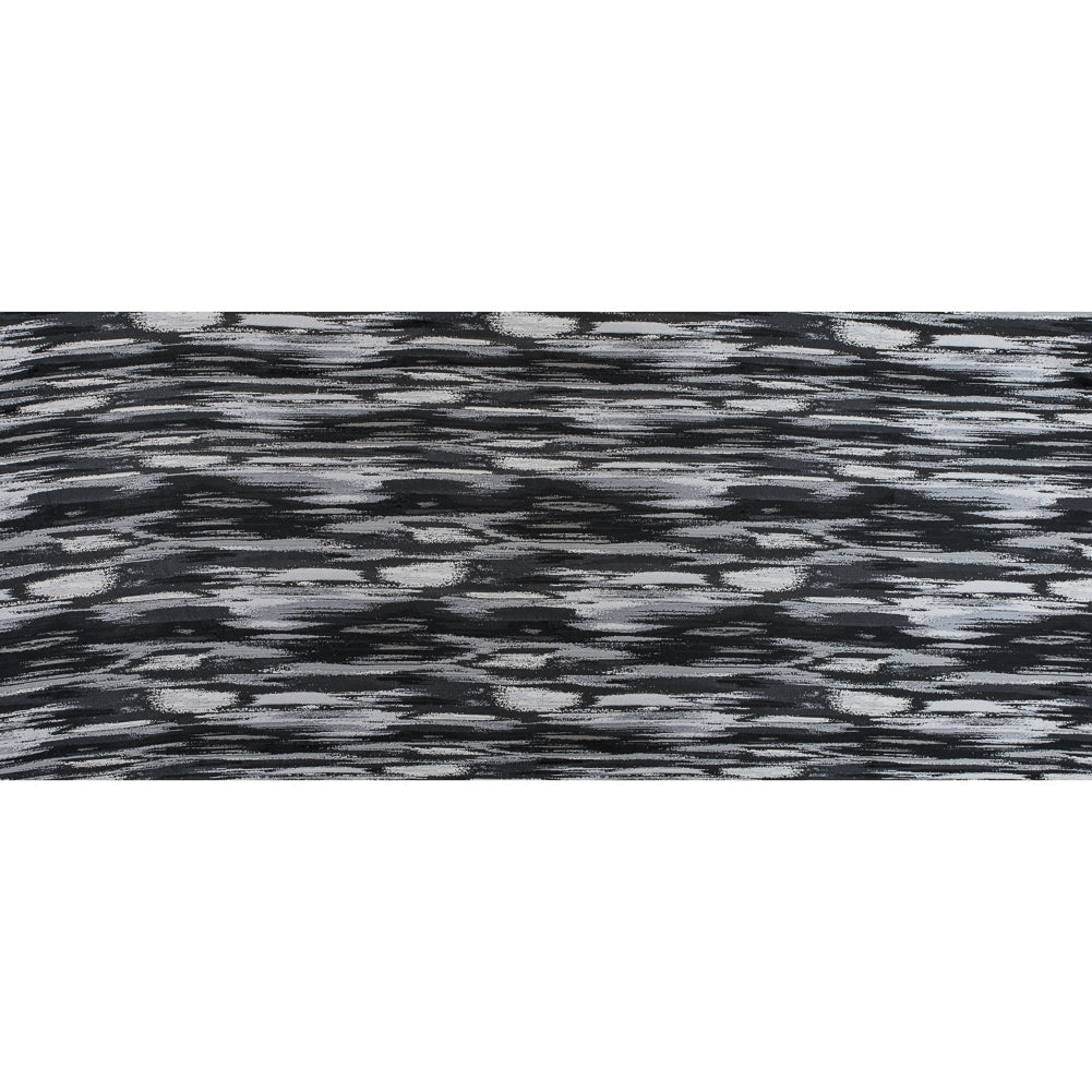 White Sand and Black Abstract Jacquard Full