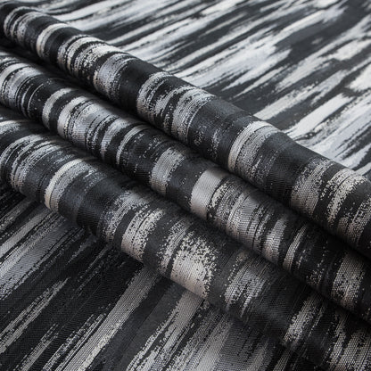 White Sand and Black Abstract Jacquard