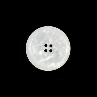 White Iridescent Plastic Button - 32L/20mm Detail