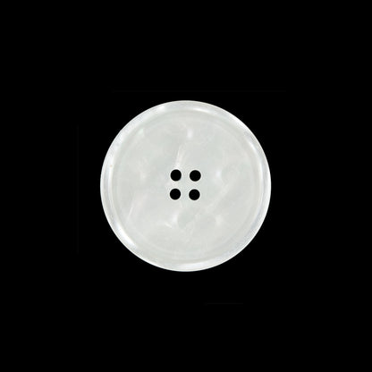 White Iridescent Plastic Button - 32L/20mm