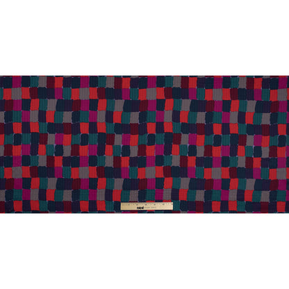 Famous NYC Designer Multicolor Abstract Printed Cotton Dobby Sateen Full