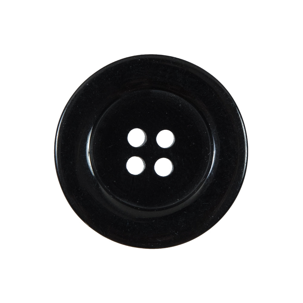 Black 4-Hole Plastic Button - 40L/25mm