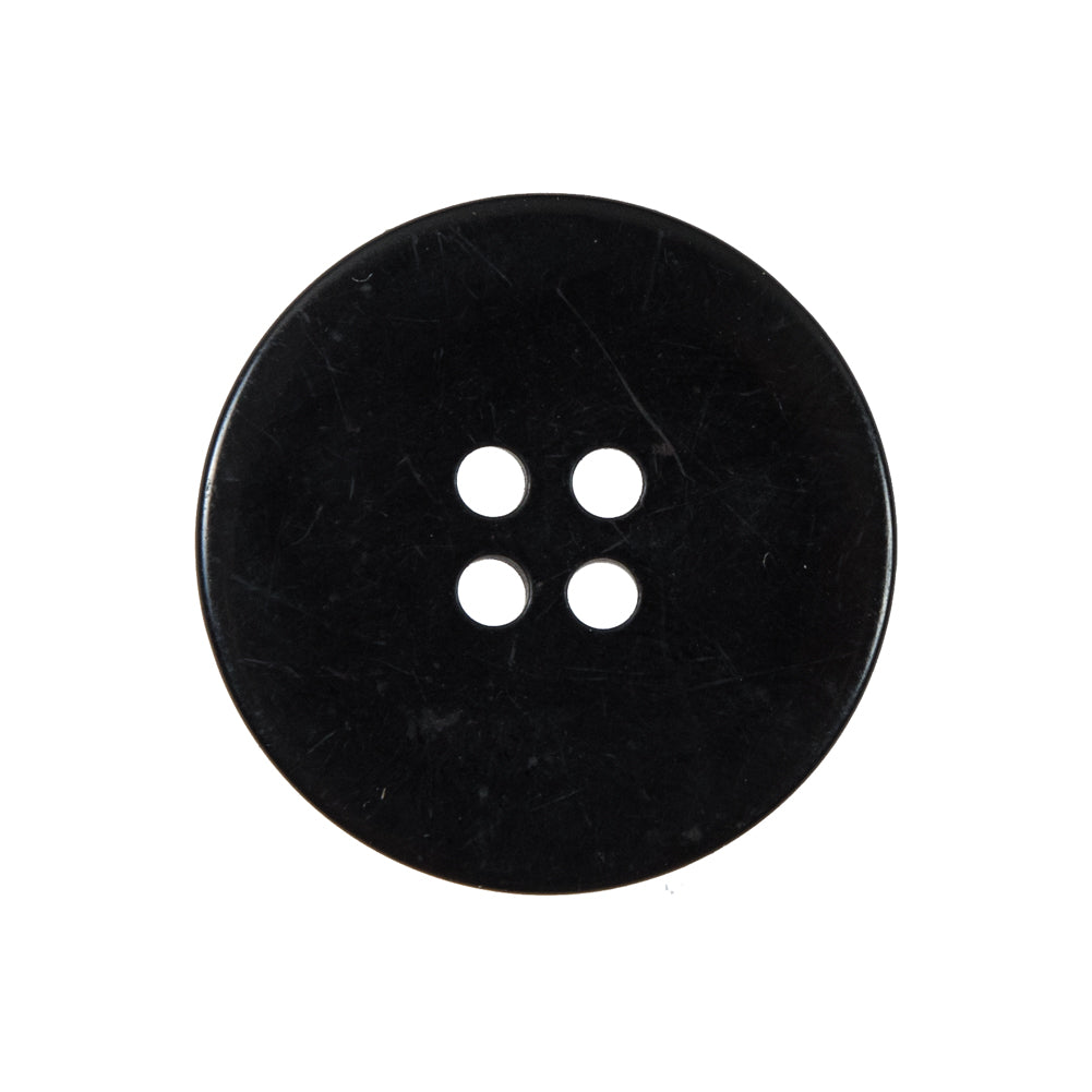 Black 4-Hole Plastic Button - 40L/25mm - Detail