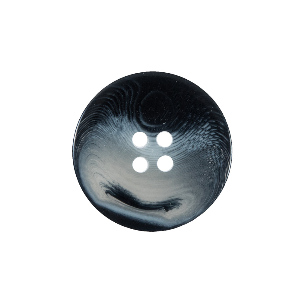 Navy and Light Blue Plastic Button - 36L/22mm - Detail