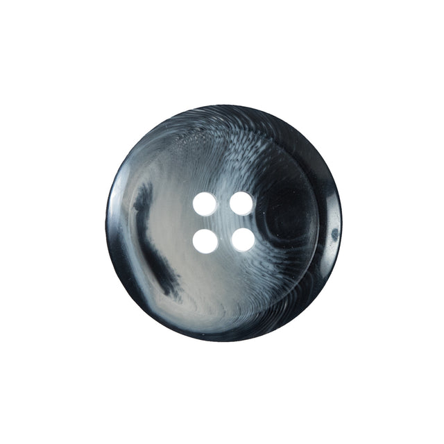 Navy and Light Blue Plastic Button - 36L/22mm