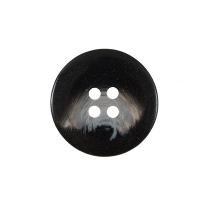Black Rimmed Plastic Button - 36L/23mm Detail