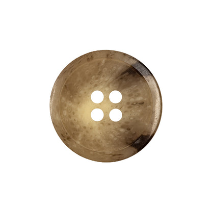 Chestnut and Parsnip Spotted 4-Hole Semi-Translucent Plastic Button - 36L/23mm