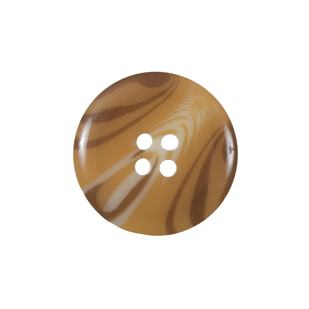 Brown and Beige Plastic Button - 36L/23mm Detail