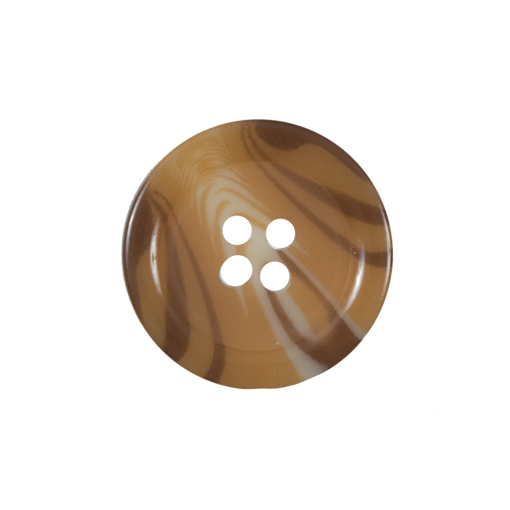 Brown and Beige Plastic Button - 36L/23mm