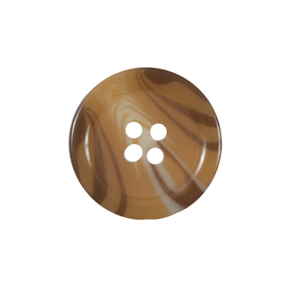 Brown and Beige Plastic Button - 36L/23mm