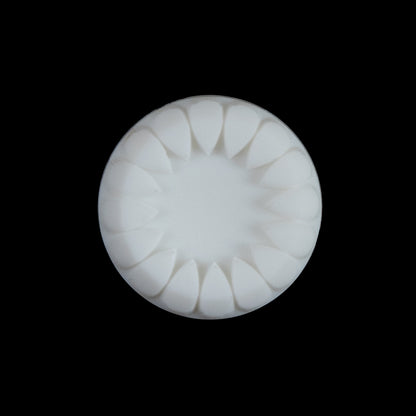 White Textured Shank-Back Button - 36L/22mm