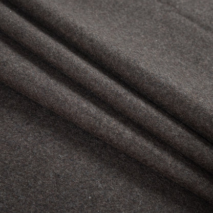 Heathered Turkish Coffee Felted Wool Coating - Folded