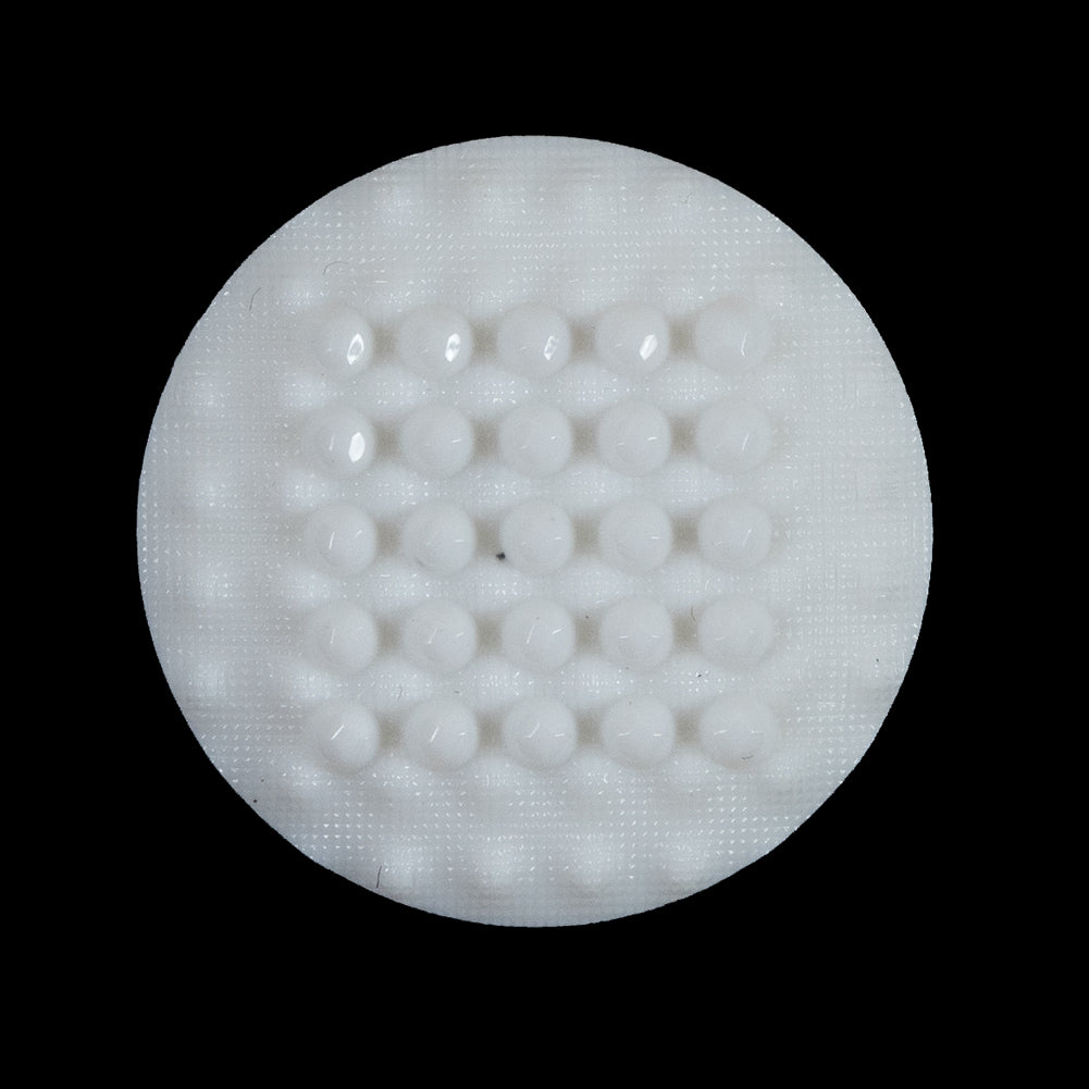 White Patch of Dots Shank Back Button - 44L/28mm