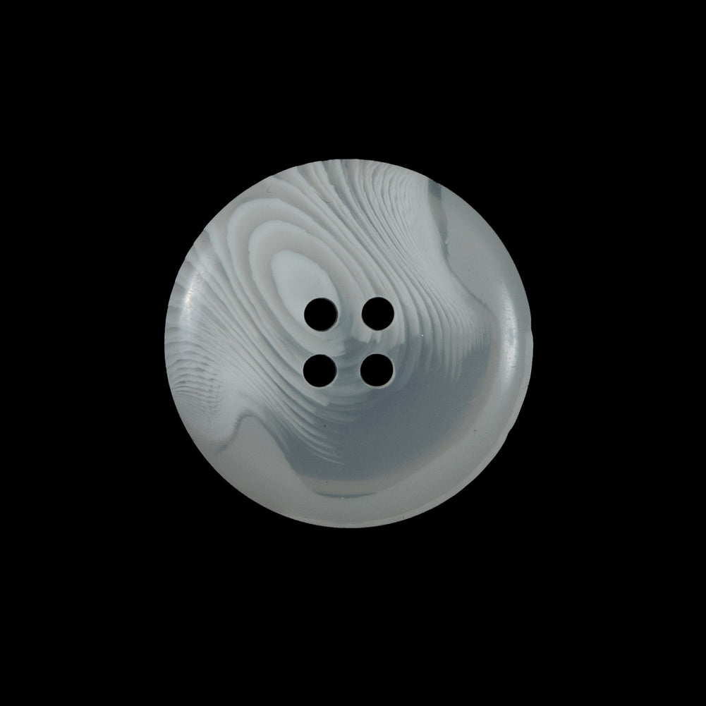 White Translucent Domed Plastic Button - 36L/23mm Detail