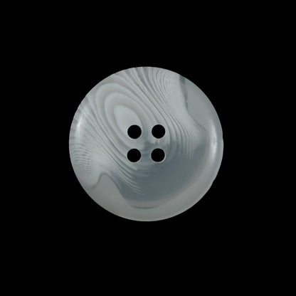 White Translucent Domed Plastic Button - 36L/23mm Detail