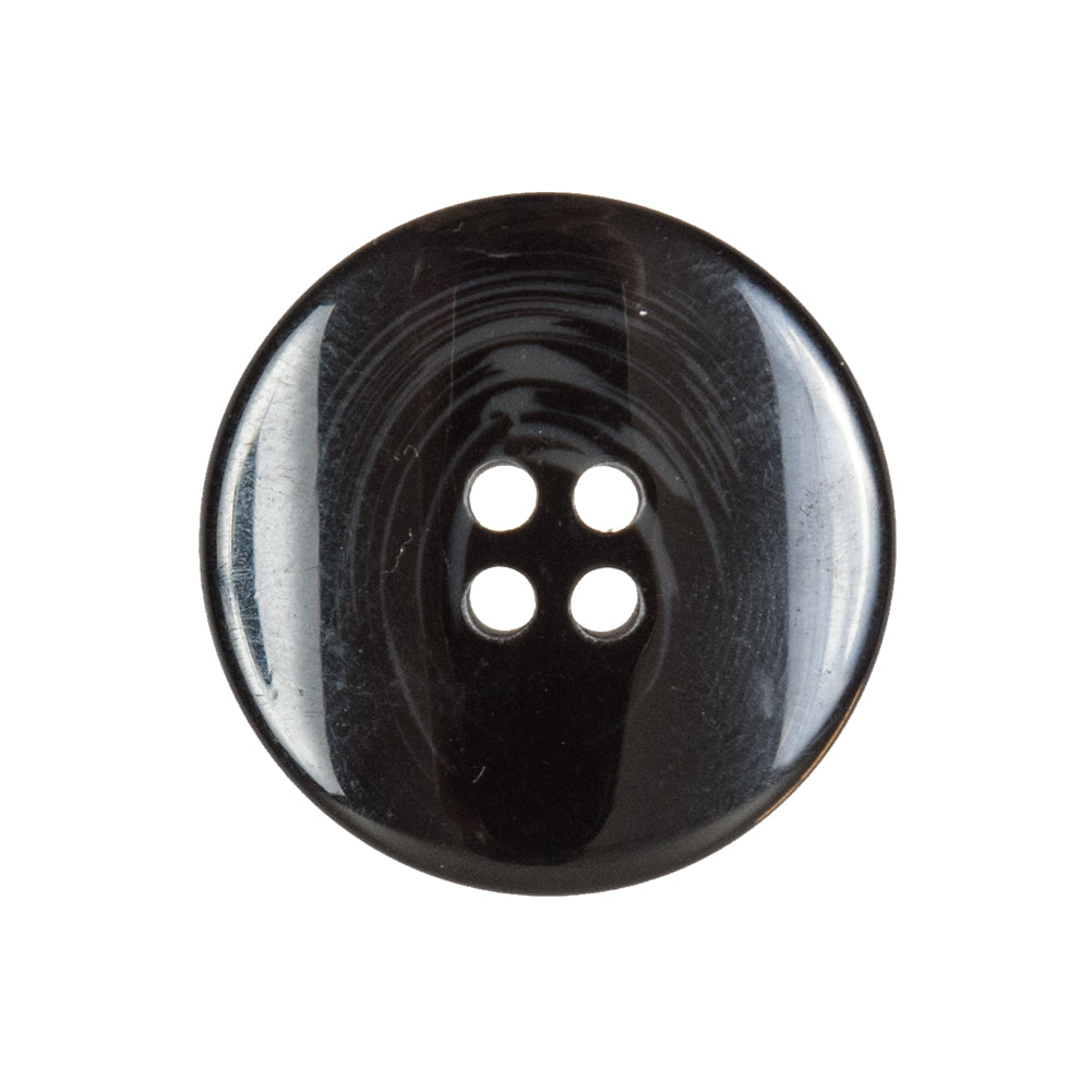 Black and Gray Plastic Button with Dipped Edges - 40L/25.5mm Detail