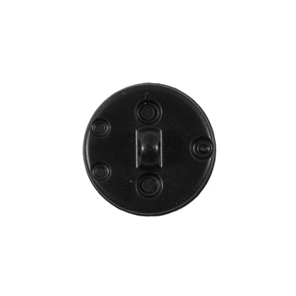 Black Domed Plastic Shank-Back Button - 30L/19mm - Detail