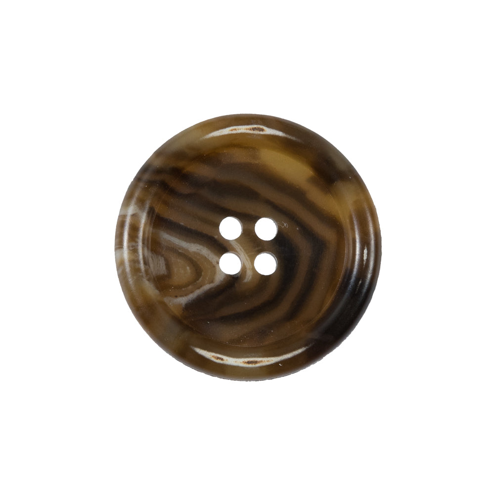 Brown 4-Hole Plastic Button - 35L/22mm