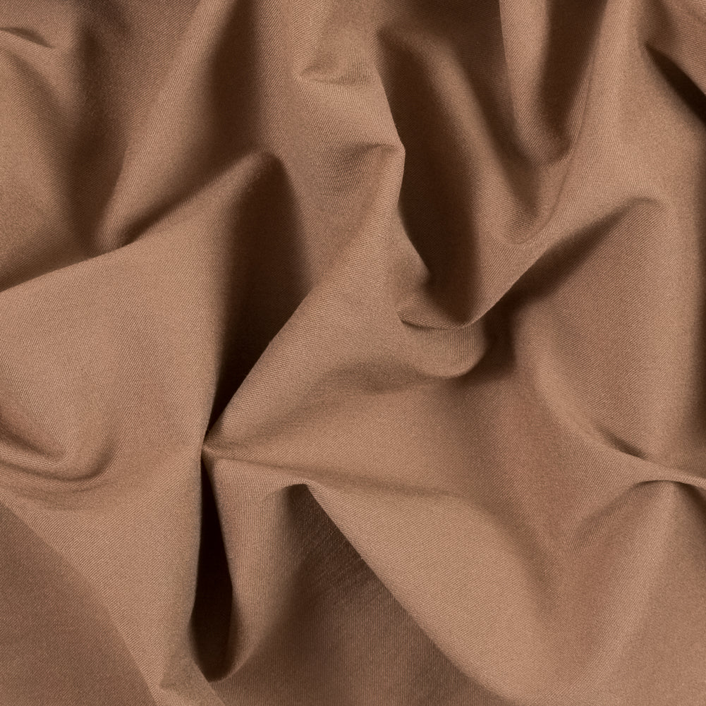 Light Brown Stretch Rayon Twill