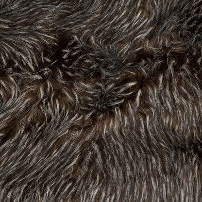 Cub Brown and Winter White Spotted Thick Faux Fur
