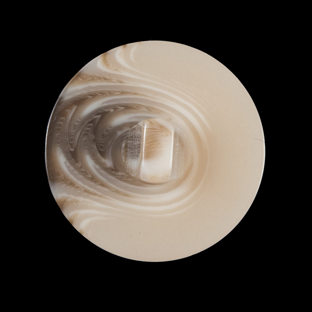 Beige Plastic Shank-Back Button - 44L/28mm - Detail