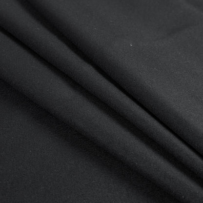 Italian Black Virginwool Coating - Folded