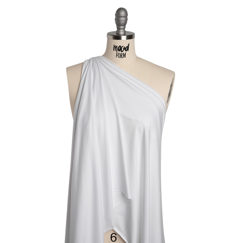 Stretch Bamboo Jersey - White - Willow Collection