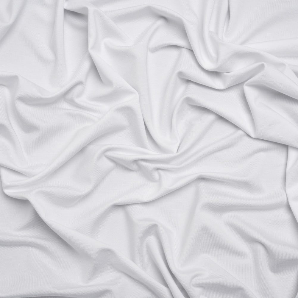 Stretch Bamboo Jersey - White - Willow Collection