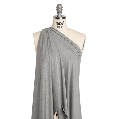 Stretch Bamboo Jersey - Heathered Gray - Willow Collection