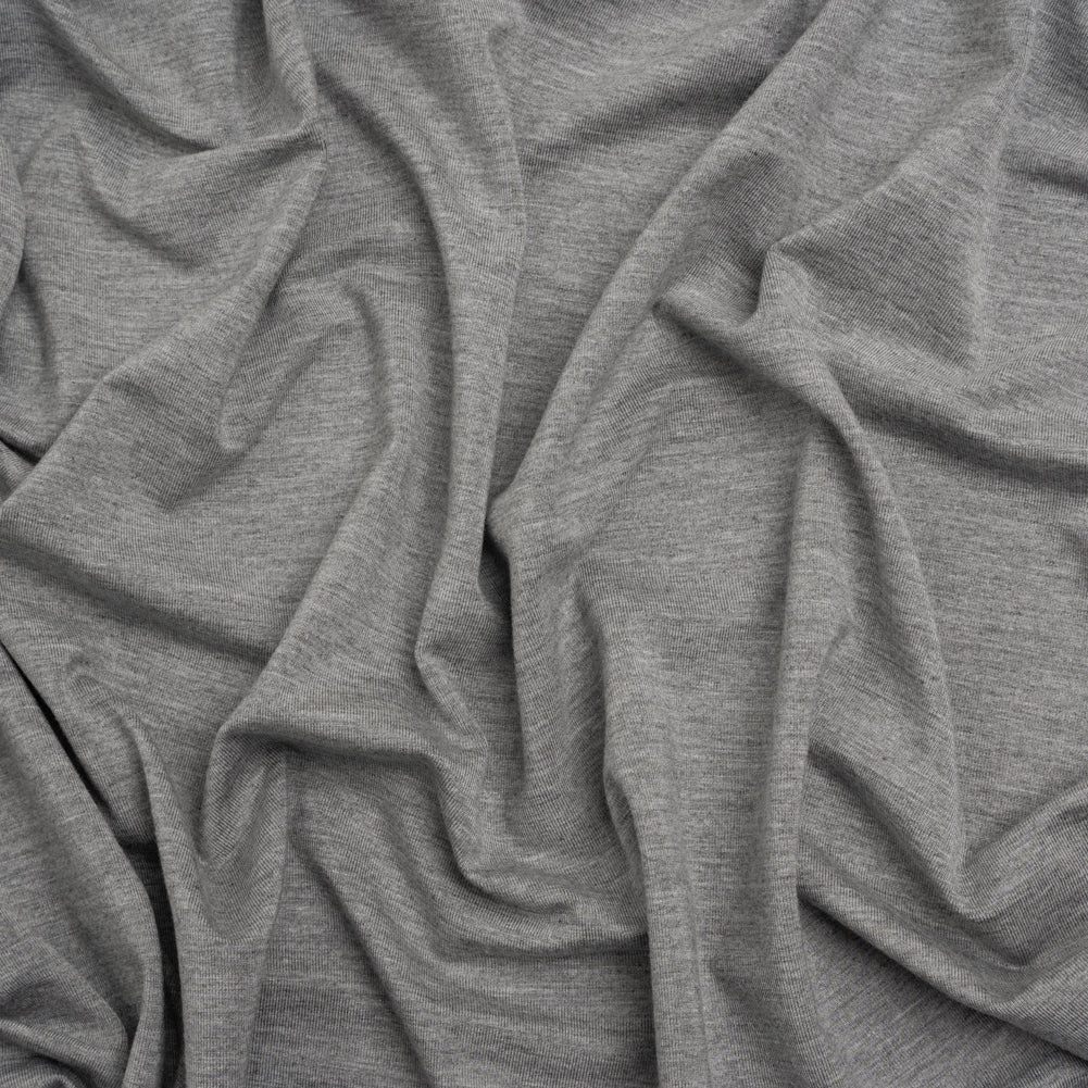 Stretch Bamboo Jersey - Heathered Gray - Willow Collection