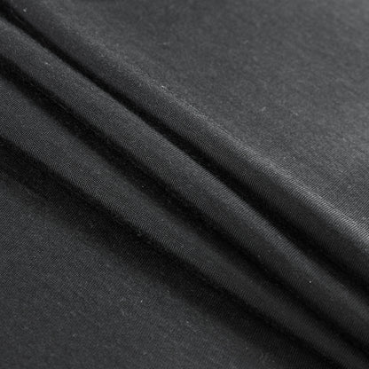 Black Stretch Tubular Knit Folded