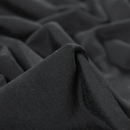 Black Stretch Tubular Knit Detail