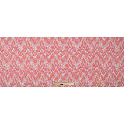 Peach Pink and Golden Haze Geometric Blended Cotton Woven Full