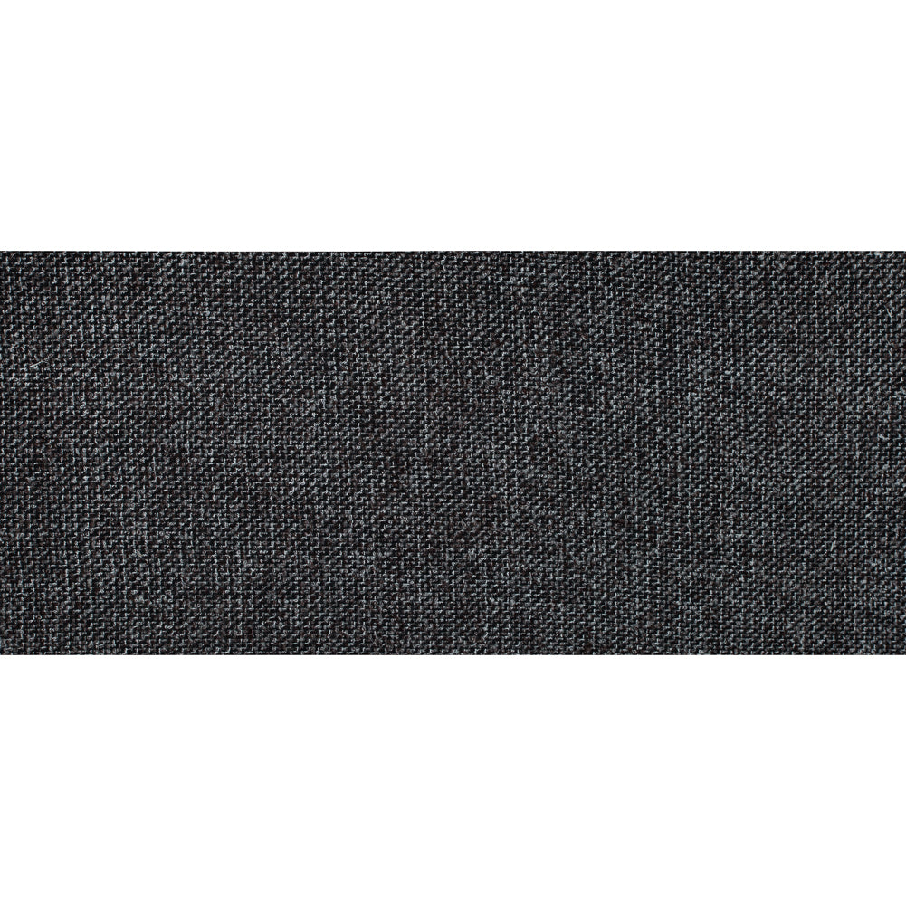 Black, Brown and Gray Boucled Wool Tweed - Folded