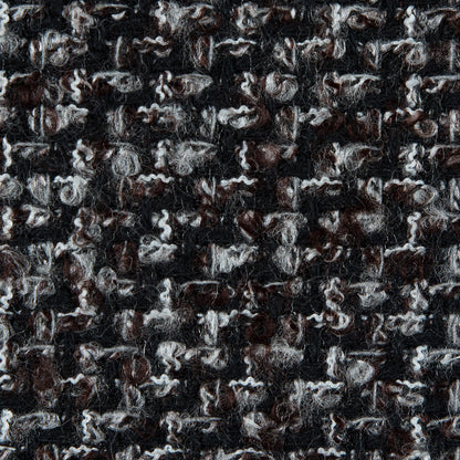 Black, Brown and Gray Boucled Wool Tweed - Full