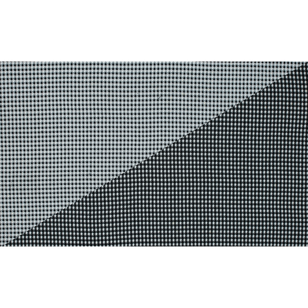 Black and White Double Faced Woven Cotton Blend Full