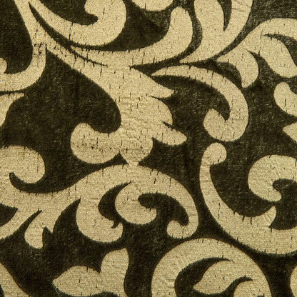 Moss Velvet with Royal Gold Foil Foliage Design Detail