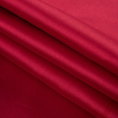 Scarlet Red Silk and Rayon Blended Sateen - Detail